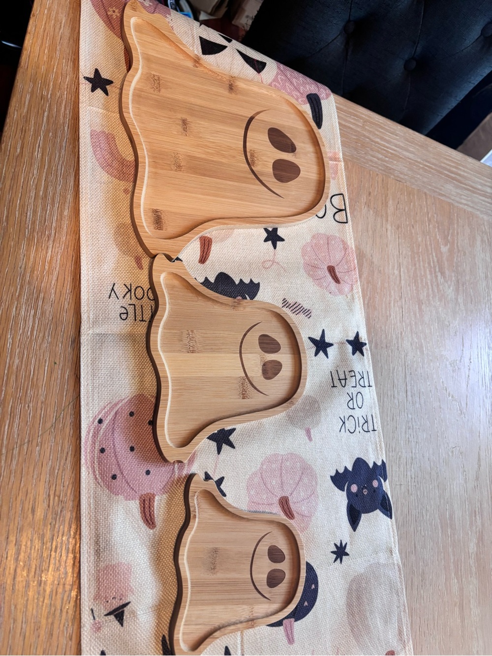 Bamboo Ghost Serving Trays - Natural Wood